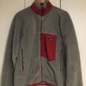 Grey and Red Men’s Patagonia Fleece